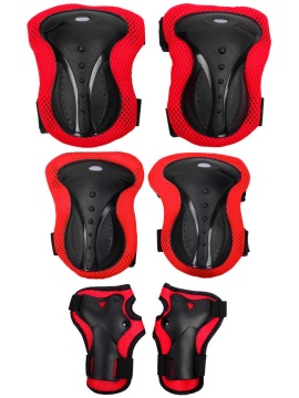 Набор защиты детский на 7-18лет, черно-красный
